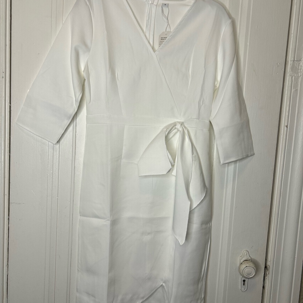 Elegant White Wrap Dress